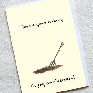 Rude Anniversary Card/Rude Gardening Card/For Her/Him