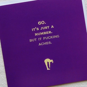 Rude 60th Birthday Card For Mum/Wife/Partner/Best Friend