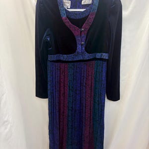 taline velvet boho midi dress Johnny Was Taline Velvet Silk-Blend Boho Midi Dress