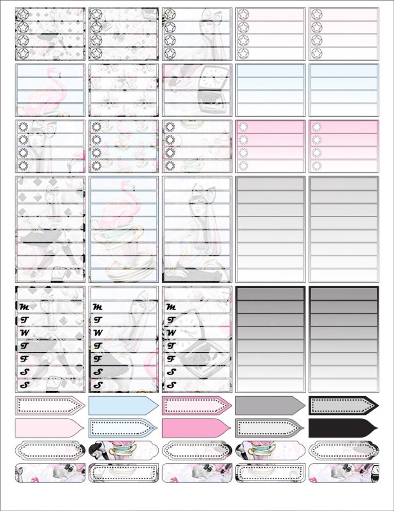 Printable Mambi Happy Planner Weekly Classic Stickers Alise in | Etsy