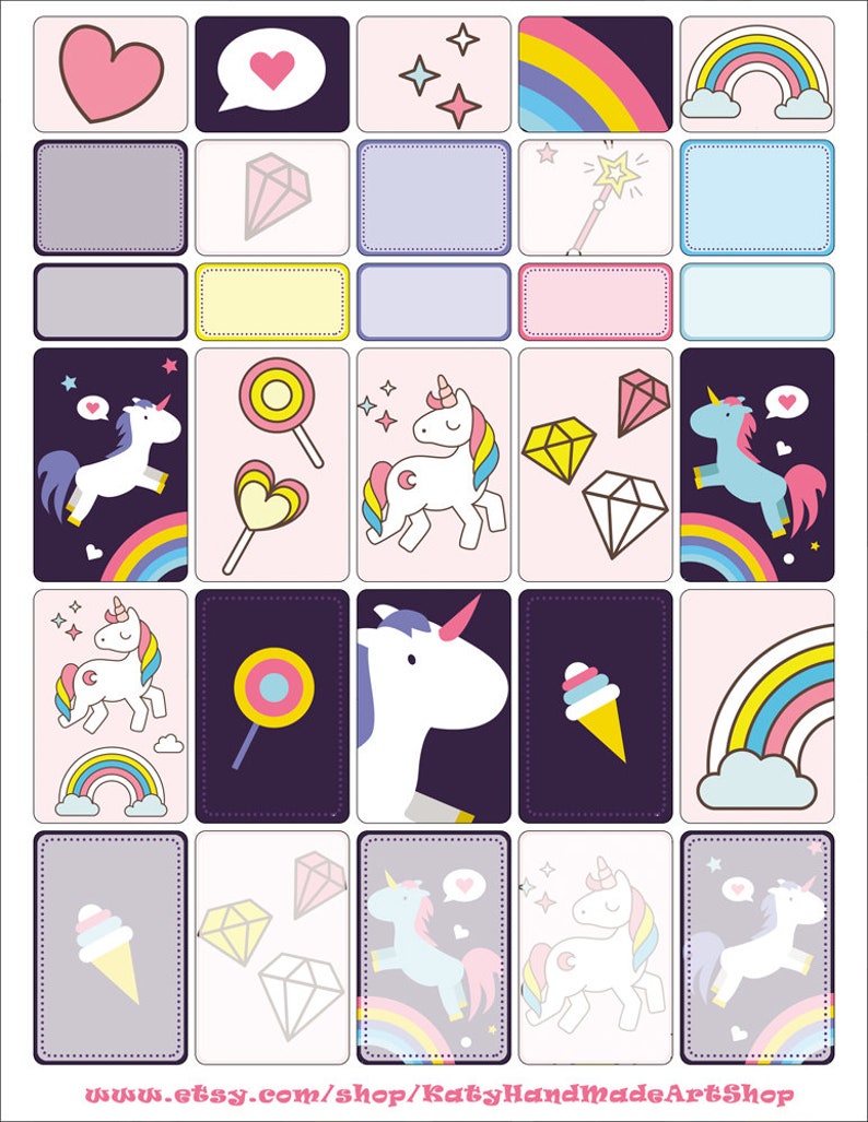 Printable Mambi Happy Planner Weekly Classic Stickers Pony Etsy
