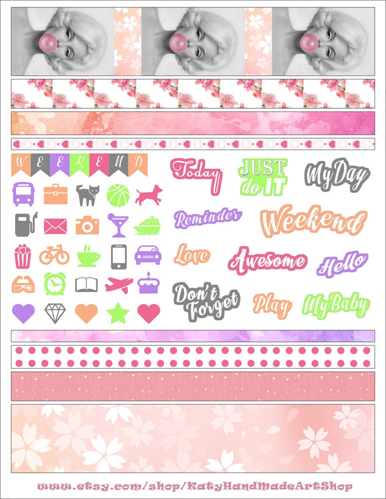Printable Mambi Happy Planner Weekly Classic Stickers Merlin | Etsy