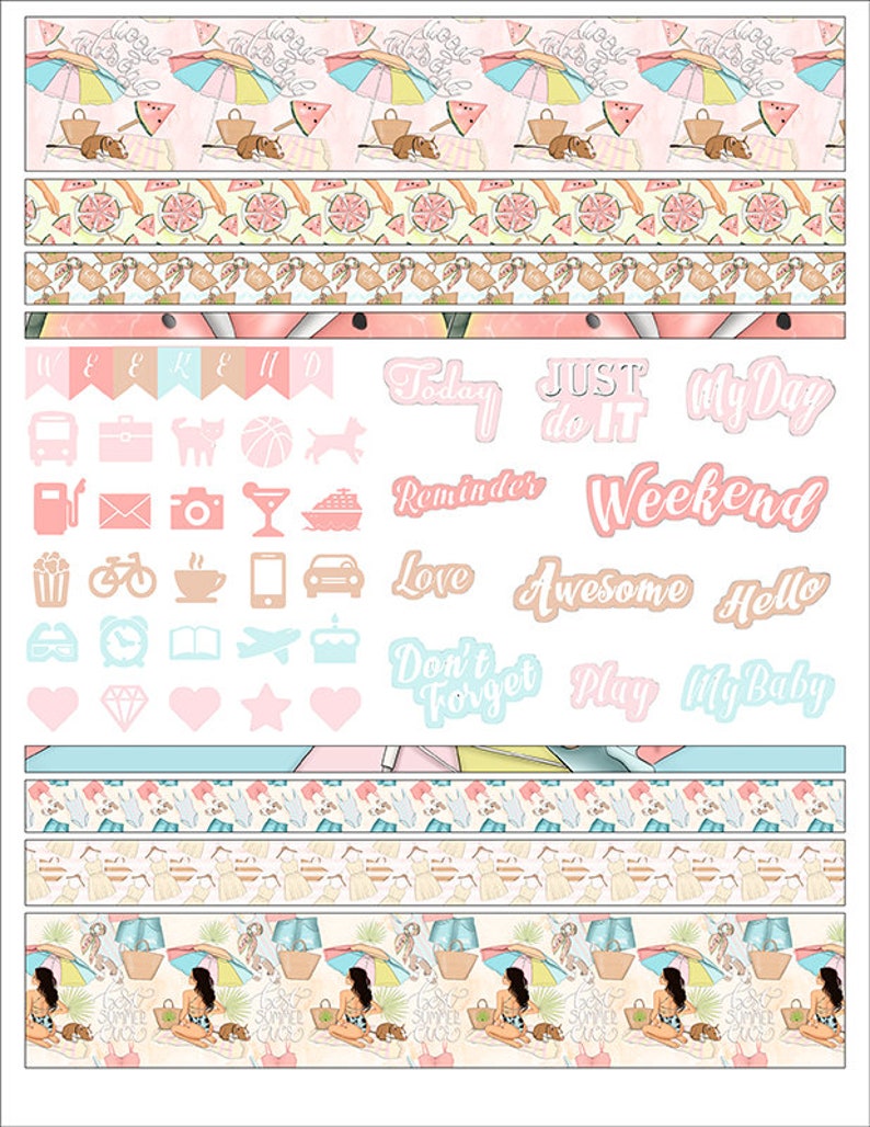 Printable Mambi Happy Planner Classic Stickers Happy Weekly | Etsy