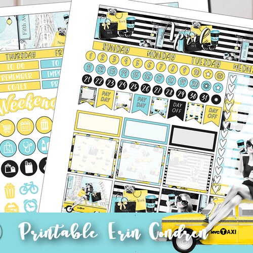 October Monthly Kit for Erin Condren Planner October Planner | Etsy