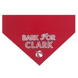 Caitlin Clark, Bark for Clark, Pañuelo para perros y gatos que se coloca sobre el collar