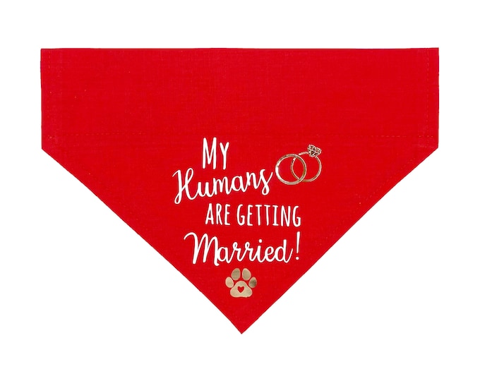 My Humans are Getting Married, Wedding and Engagement, Over the Collar Dog Bandana