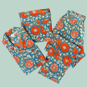 Hand Block Printed Sleep Boxers, Floral Womens Sleepwear, Indian