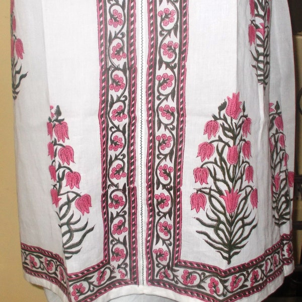 Robe imprimée en bloc à la main, robe imprimée en bloc, tunique indienne, robe imprimée à la main, robe longue en coton indien, robe en coton indien, robe imprimée