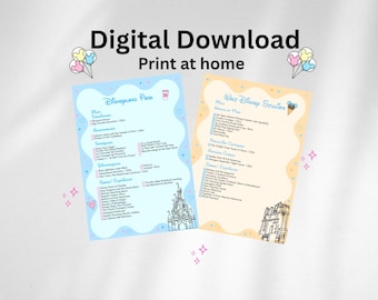 Disneyland Paris Ride Checklist | Disney Parks Planner (Digital Download)