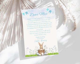 Personalisierter Osterhasenbrief: Bearbeitbare Canva-Vorlage (Digitaler Download)