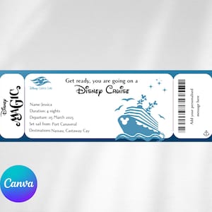 Boleto de crucero sorpresa de Disney Magic / Boleto de crucero sorpresa imprimible / Revelación del crucero de Disney