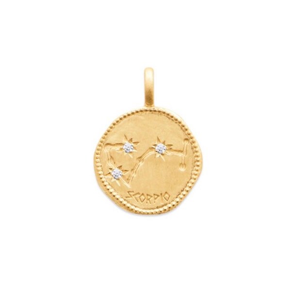 ASTRO Pendentif signe astrologique avec incrustation de Zircon