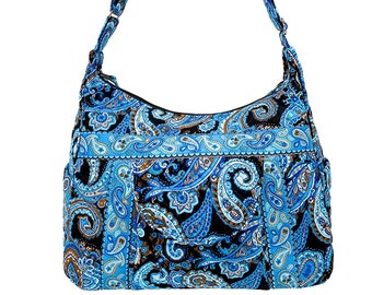 Made in USA Tag-A-Long by Stephanie Dawn Adjustable Strap Handbag Quilted Cotton Fabric