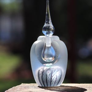 Art Glass Perfume Bottle with Millefiori Vintage Vandermark