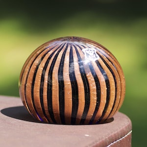 Vintage Murano Gold Crown Glass Paperweight