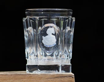 Antique French Glass St Marguerite Cameo Glass Tumbler
