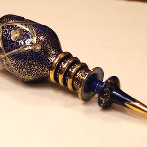 Antique Bohemian Glass Cut Colored Glass Cologne Bottle Decanter