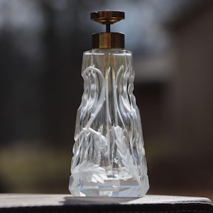 Antique Moser Glass Deep Cut Crystal Perfume Bottle