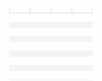 Novel STAVES // A5 Music Paper Discbound Notebook Refill