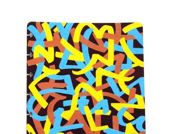 A5 Notebook Covers - Asemic Series - Handpainted Original Artwork 'Merk'