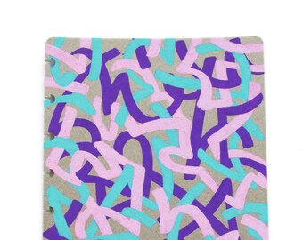 A5 Notebook Covers - Asemic Series - Handpainted Original Artwork 'Clou'