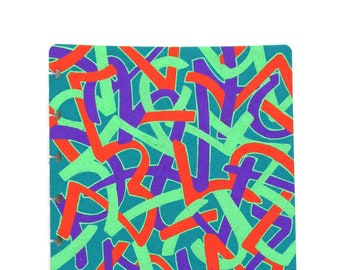 A5 Notebook Covers - Asemic Series - Handpainted Original Artwork 'Rive'