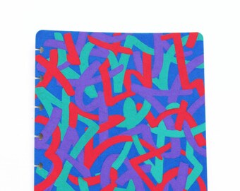 A5 Notebook Covers - Asemic Series - Handpainted Original Artwork 'Bekn'