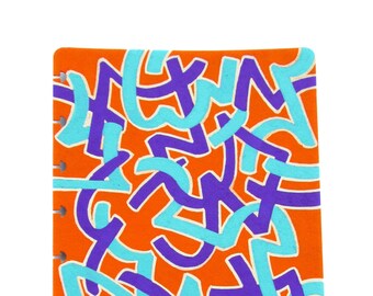 A5 Notebook Covers - Asemic Series - Handpainted Original Artwork 'Zest'