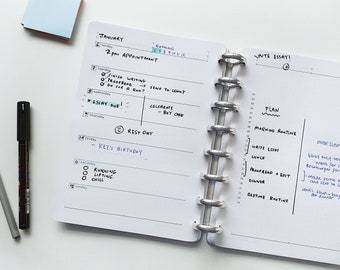 Novel PLANS // A5 Planner // Discbound Refillable Ethical