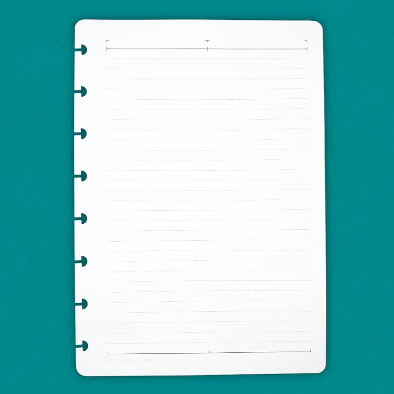 Novel LINES // A5 Lined Paper Discbound Notebook Refill Etsy UK