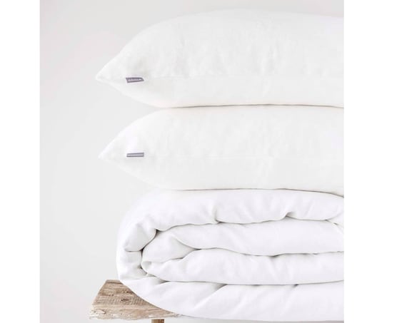 Stonewashed Off White Linen Duvet Cover And 2 Pillowcases Stonewashed Off White Linen Duvet Cover, Is Ikea Bedding Standard Size