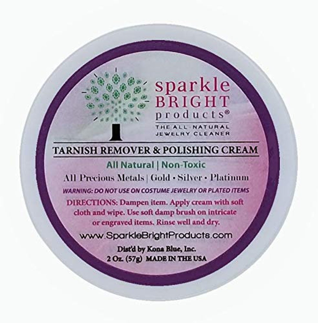 Sparkle Bright Products All-natural Jewelry Cleaner 2oz. Tarnish Remover &  Polishing Cream Precious Metal Polish for Jewelry Cleaning 