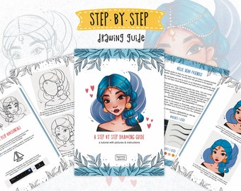 How To Draw A Girl | Stylized Portrait | Digital Step By Step Drawing Guide PDF