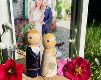 Wedding gift personalized / cake topper wedding / money gift wedding / wedding couple wood / wedding decoration / cake figures /