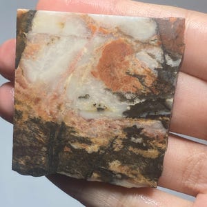 Rhodonite Slab for Lapidary Work, Rough Unpolished Crystal Slabs, Stone Slab Slice, Jewelry Making Supplies, Crafting DIY Projects