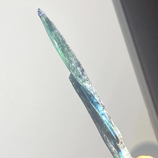 Genuine Premium Rare Green and Blue Vivianite Crystal Blade, Earth mined Crystals in Bolivia, Precious Gemstones and Minerals