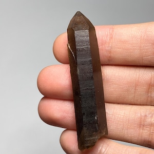 Natural Smoky Black Quartz Crystal Point, Polished Points Ethically Sourced in Brazil