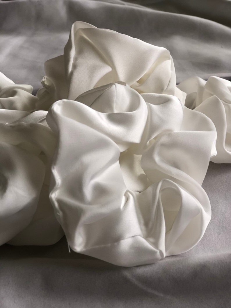 white hair scrunchie