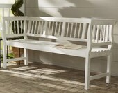 Farmhouse Wood Bench - Pick Your Color - Front Porch Wood Bench - Back Patio Wood Bench - Porch Wood Bench - Yard Wood Bench-Etsy Wood Bench