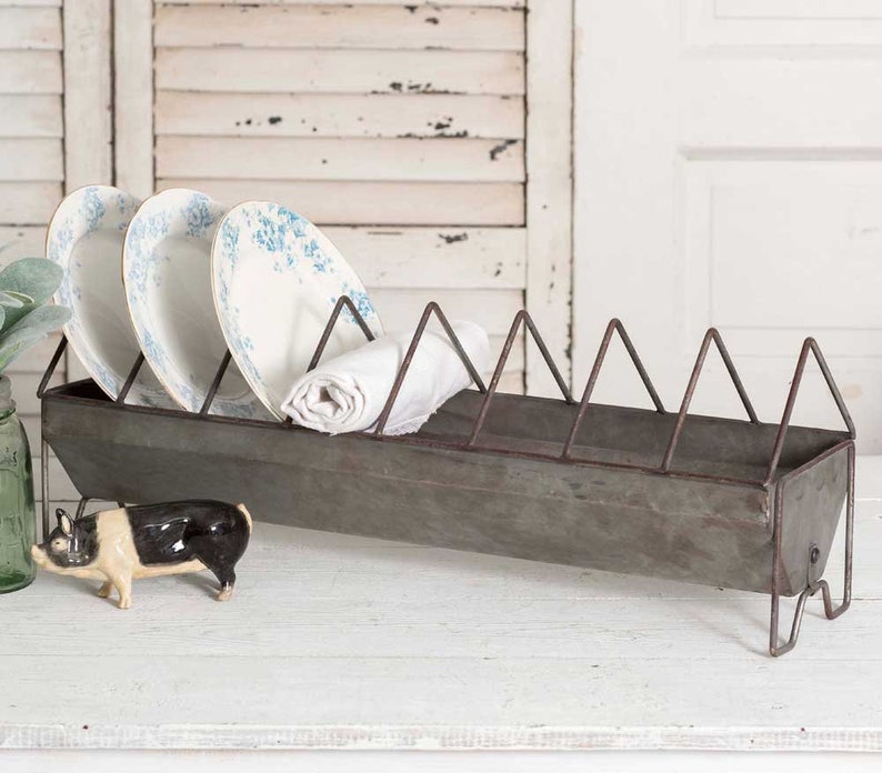 Chick Feeder Plate Rack Farmhouse Kitchen Plate Rack Etsy