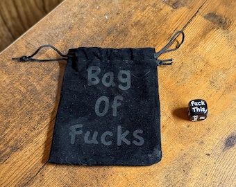 Bag of F*cks Dice Set | Funny Adult Gag Gift