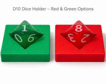 Dual D10 Dice Tracker | 3D Printed PLA, Tabletop Wargame Accessory