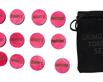 Sisters of Battle Token Set | Righteous, Quarry, Cherub, Battle Shocked | Warhammer 40K Compatible Wooden Tokens