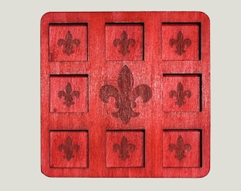 Fleur De Lis Dice Tray – Wooden Rolling Tray for Battle Sisters Armies – Compatible with Warhammer 40k