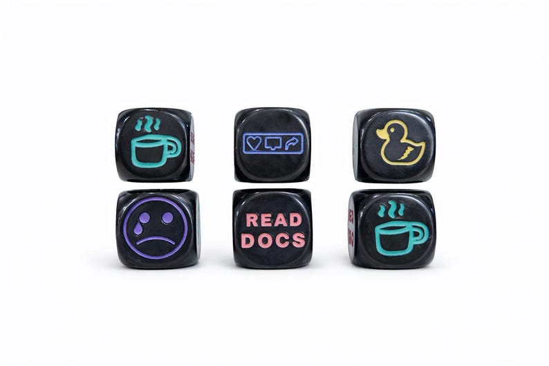 Programmer Debugging Dice Set – Developer Humor Dice – Coding Gift Bild 2