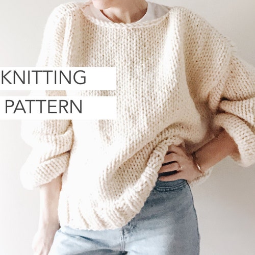 Chunky Knitting Pattern Bump & Knit Jumper | Etsy