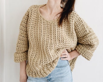Crochet Pattern the Sable Modern Cropped Oversized Chunky