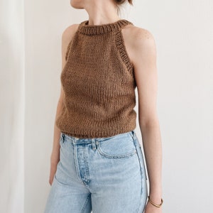 Knitting Pattern | The Harper | classic sleeveless knit pullover tank top spring summer easy knitting pattern