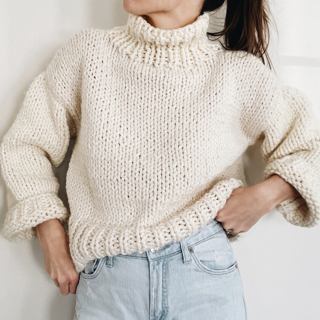 Knitting Pattern | the Charlie | Modern Chunky Turtleneck Roll Neck ...