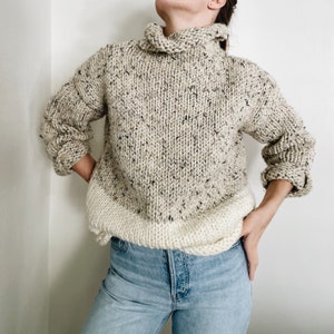 Knitting Pattern The Knolls modern chunky roll neck knit pullover sweater jumper easy knitting pattern image 5